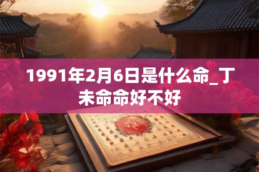 1991年2月6日是什么命_丁未命命好不好