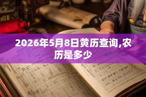 2026年5月8日黄历查询,农历是多少