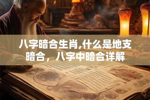 八字暗合生肖,什么是地支暗合,八字中暗合详解 八字暗合生肖,什么是地支暗合,八字中暗合详解