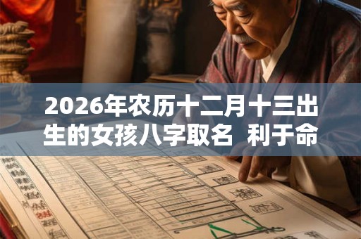 2026年农历十二月十三出生的女孩八字取名 利于命局的名字 2026年农历十二月十三出生的女孩八字取名 利于命局的名字