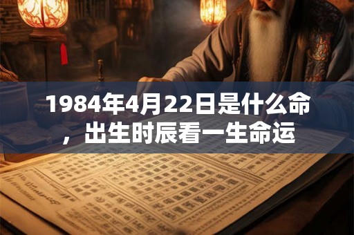 1984年4月22日是什么命，出生时辰看一生命运