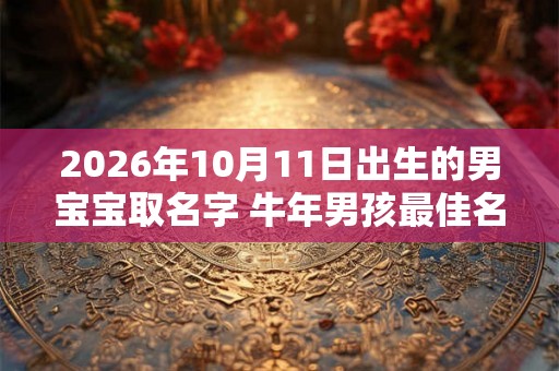 2026年10月11日出生的男宝宝取名字 牛年男孩最佳名字推荐