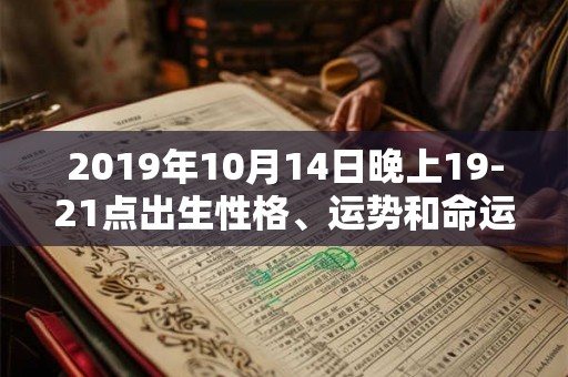 2019年10月14日晚上19-21点出生性格、运势和命运