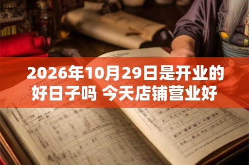 2026年10月29日是开业的好日子吗 今天店铺营业好吗 2026年10月29日是开业的好日子吗 今天店铺营业好吗