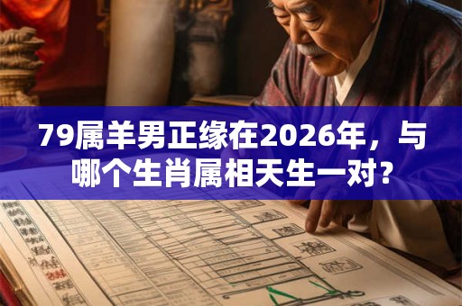 79属羊男正缘在2026年，与哪个生肖属相天生一对？