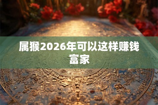 属猴2026年可以这样赚钱富家