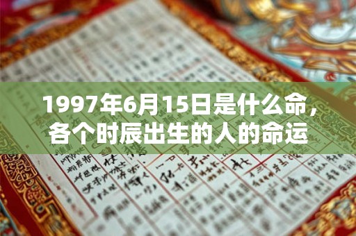1997年6月15日是什么命，各个时辰出生的人的命运