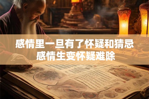 感情里一旦有了怀疑和猜忌 感情生变怀疑难除
