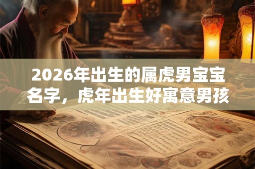 2026年出生的属虎男宝宝名字，虎年出生好寓意男孩名字