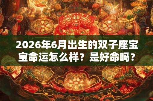 2026年6月出生的双子座宝宝命运怎么样?是好命吗? 2026年6月出生的双子座宝宝命运怎么样?是好命吗?