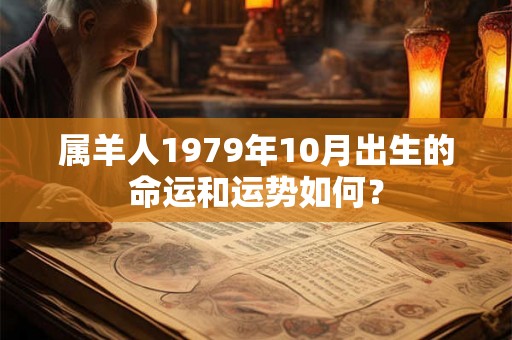 属羊人1979年10月出生的命运和运势如何? 属羊人1979年10月出生的命运和运势如何?