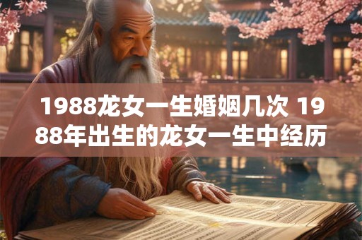 1988龙女一生婚姻几次 1988年出生的龙女一生中经历了几次婚姻