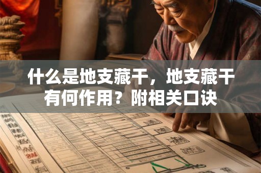 什么是地支藏干,地支藏干有何作用?附相关口诀 什么是地支藏干,地支藏干有何作用?附相关口诀