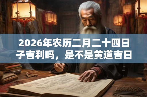 2026年农历二月二十四日子吉利吗，是不是黄道吉日？