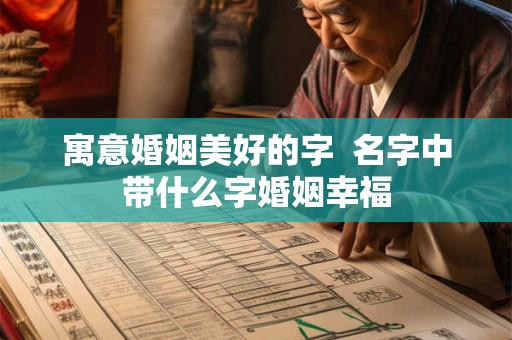 寓意婚姻美好的字  名字中带什么字婚姻幸福