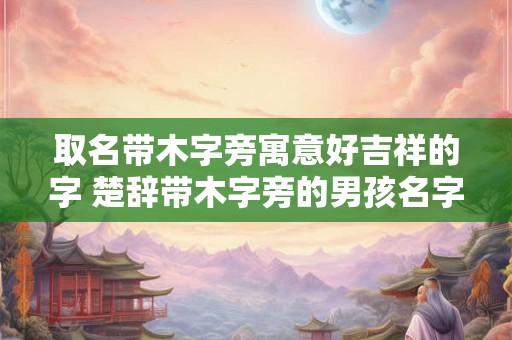 取名带木字旁寓意好吉祥的字 楚辞带木字旁的男孩名字