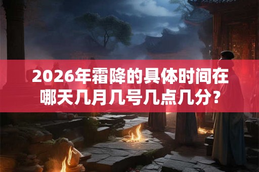 2026年霜降的具体时间在哪天几月几号几点几分？