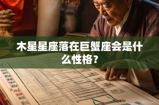 木星星座落在巨蟹座会是什么性格？