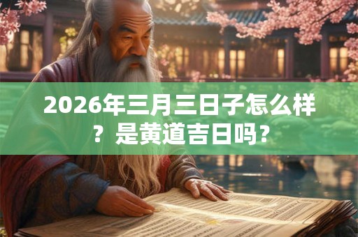 2026年三月三日子怎么样？是黄道吉日吗？