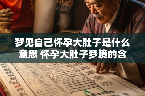 梦见自己怀孕大肚子是什么意思 怀孕大肚子梦境的含义