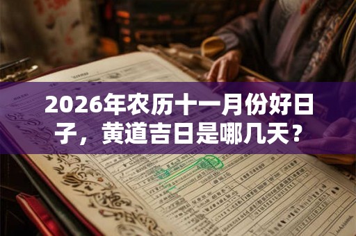 2026年农历十一月份好日子，黄道吉日是哪几天？
