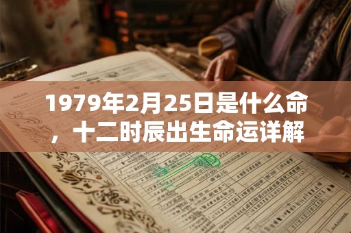 1979年2月25日是什么命，十二时辰出生命运详解