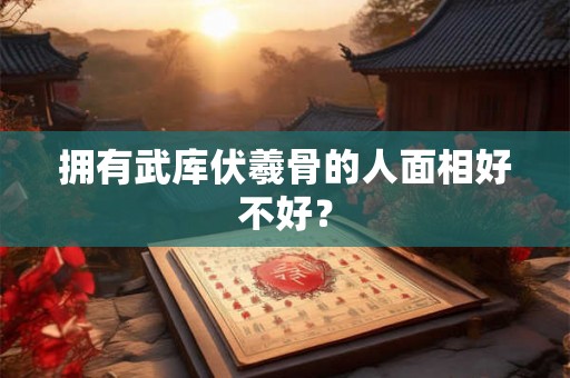 拥有武库伏羲骨的人面相好不好？
