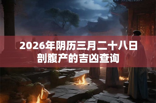 2026年阴历三月二十八日剖腹产的吉凶查询 2026年阴历三月二十八日剖腹产的吉凶查询