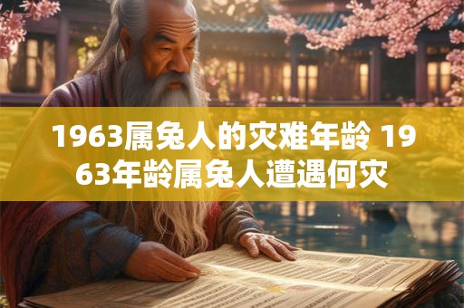 1963属兔人的灾难年龄 1963年龄属兔人遭遇何灾