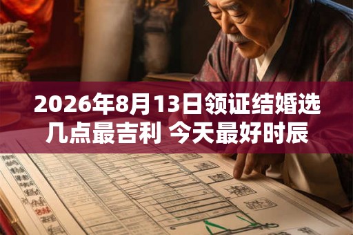 2026年8月13日领证结婚选几点最吉利 今天最好时辰