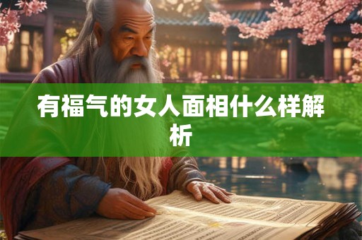 有福气的女人面相什么样解析 有福气的女人面相什么样解析