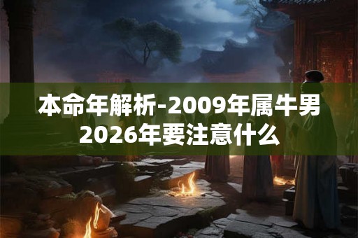 本命年解析-2009年属牛男2026年要注意什么