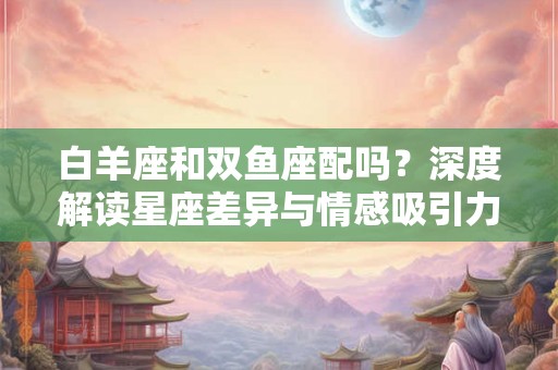 白羊座和双鱼座配吗？深度解读星座差异与情感吸引力