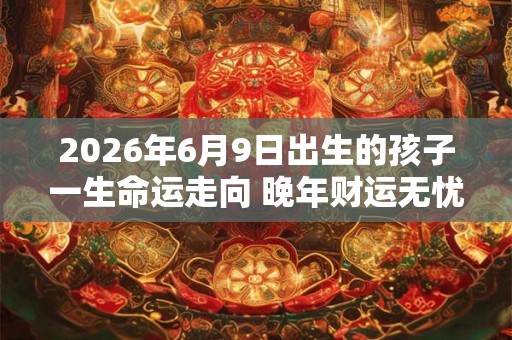 2026年6月9日出生的孩子一生命运走向 晚年财运无忧一生安稳顺心