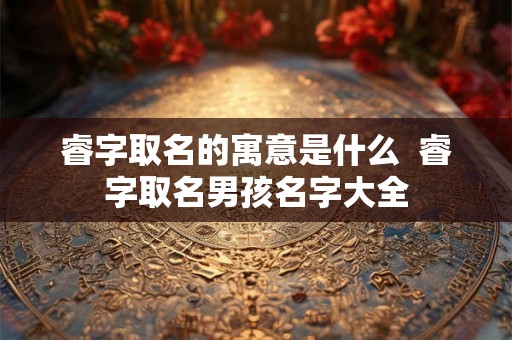 睿字取名的寓意是什么  睿字取名男孩名字大全