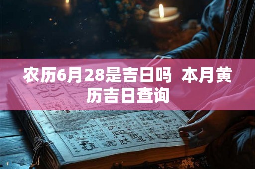 农历6月28是吉日吗  本月黄历吉日查询