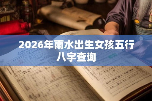 2026年雨水出生女孩五行八字查询 2026年雨水出生女孩五行八字查询