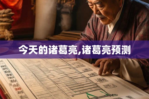 今天的诸葛亮,诸葛亮预测