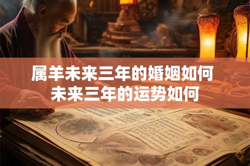 属羊未来三年的婚姻如何 未来三年的运势如何