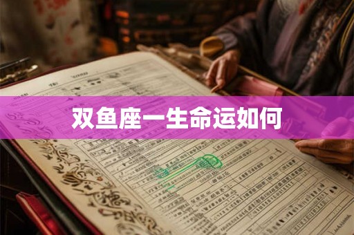 双鱼座一生命运如何