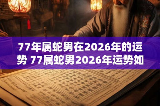 77年属蛇男在2026年的运势 77属蛇男2026年运势如何