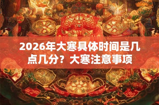2026年大寒具体时间是几点几分？大寒注意事项