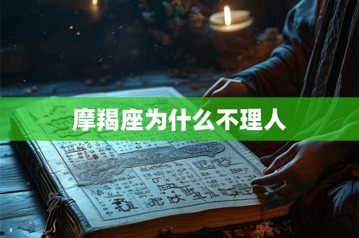 摩羯座为什么不理人