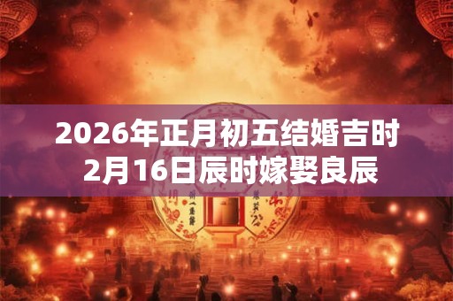 2026年正月初五结婚吉时 2月16日辰时嫁娶良辰 2026年正月初五结婚吉时 2月16日辰时嫁娶良辰