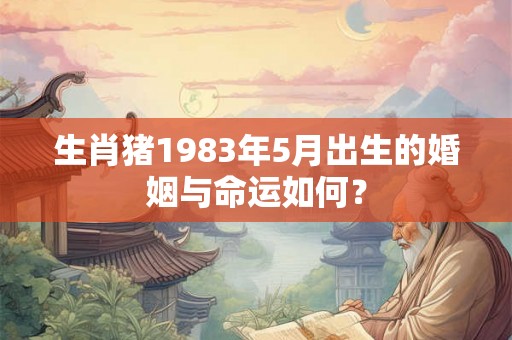 生肖猪1983年5月出生的婚姻与命运如何？