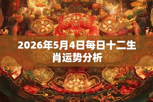 2026年5月4日每日十二生肖运势分析 2026年5月4日每日十二生肖运势分析
