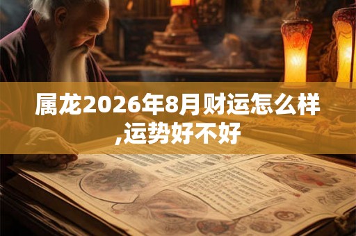 属龙2026年8月财运怎么样,运势好不好
