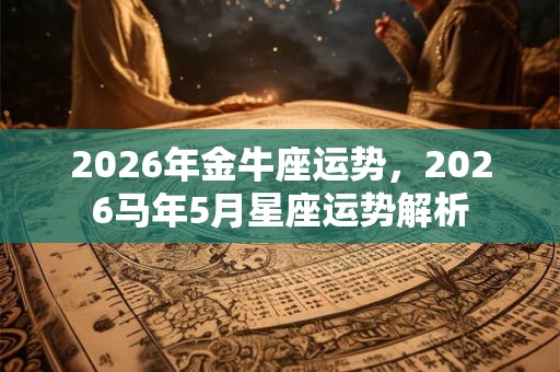 2026年金牛座运势，2026马年5月星座运势解析