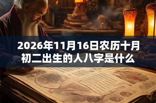 2026年11月16日农历十月初二出生的人八字是什么