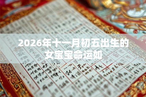 2026年十一月初五出生的女宝宝命运如